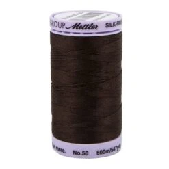 Mettler Very Dark Brown 100% Cotton Silk Finish ThreadMettler #9104-1002