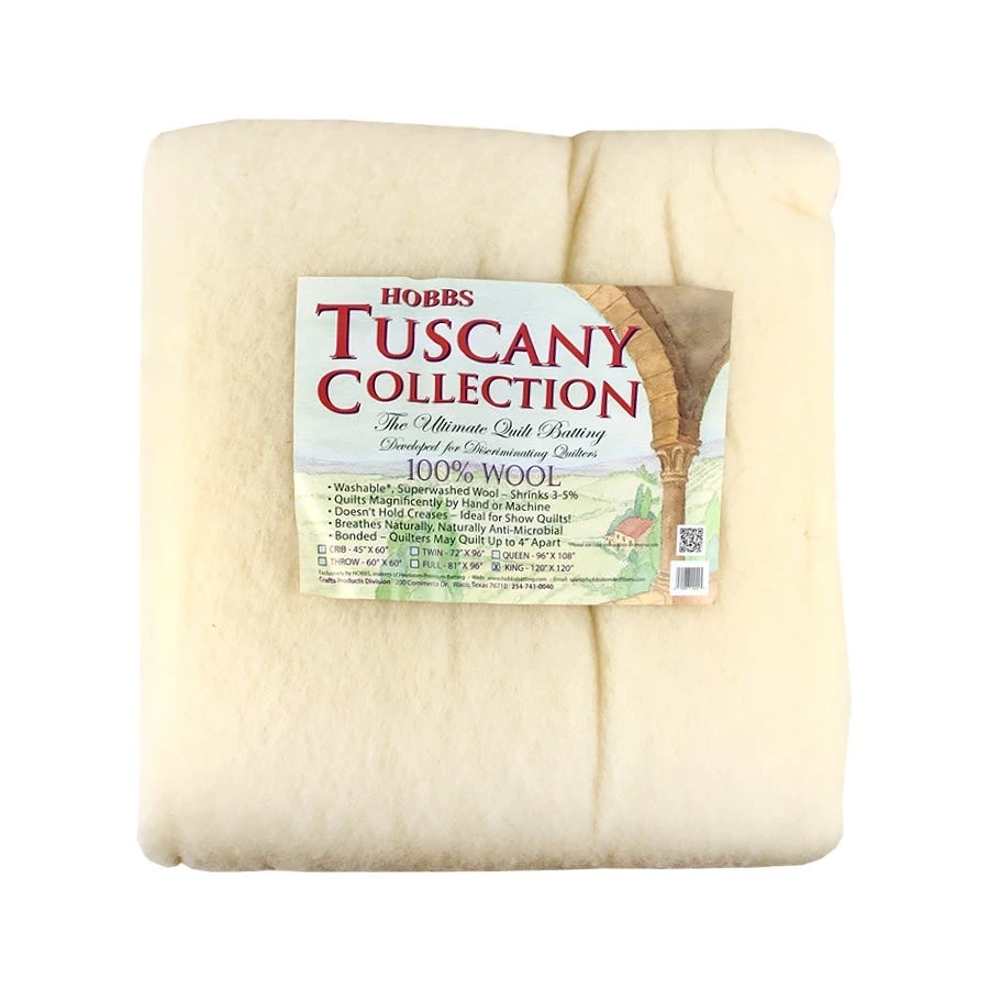 Tuscany Collection 100% Wool King Quilt BattingHobbs #TW120 3 Tuscany Collection 100% Wool King Quilt BattingHobbs #TW120