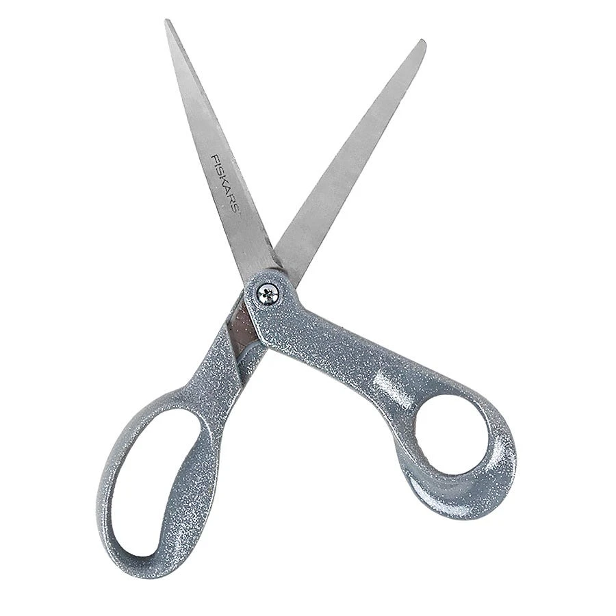 Fiskars Silver Sparkle 8" Premier Bent ScissorsFiskars #194514-1015 4 Fiskars Silver Sparkle 8" Premier Bent ScissorsFiskars #194514-1015 - Image 2