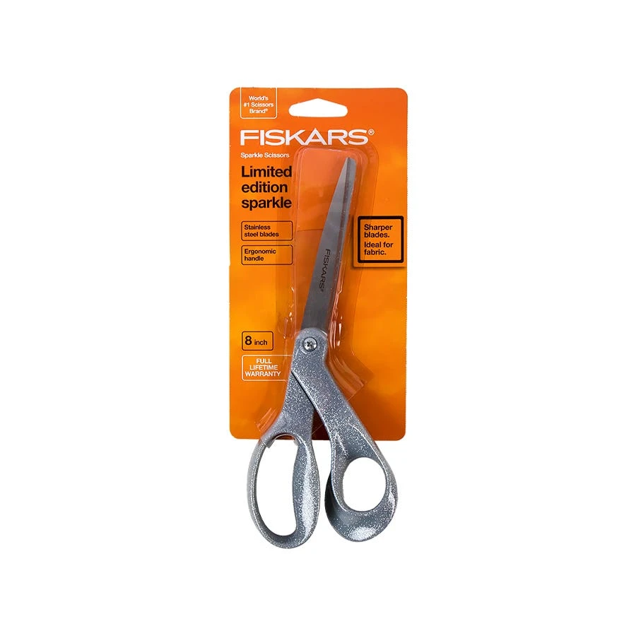Fiskars Silver Sparkle 8" Premier Bent ScissorsFiskars #194514-1015 5 Fiskars Silver Sparkle 8" Premier Bent ScissorsFiskars #194514-1015 - Image 3