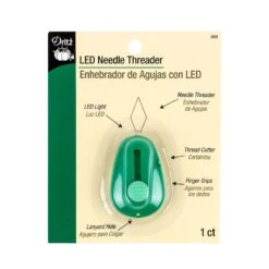 Dritz LED Needle ThreaderDritz #202D -Quilt Muse Shop 202 ledneedlethreader package