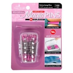 Taylor Seville 100 Count Regular Extra Long Magic PinsTaylor Seville #219553 -Quilt Muse Shop 219553 regularextralongmagicpins 100ct package