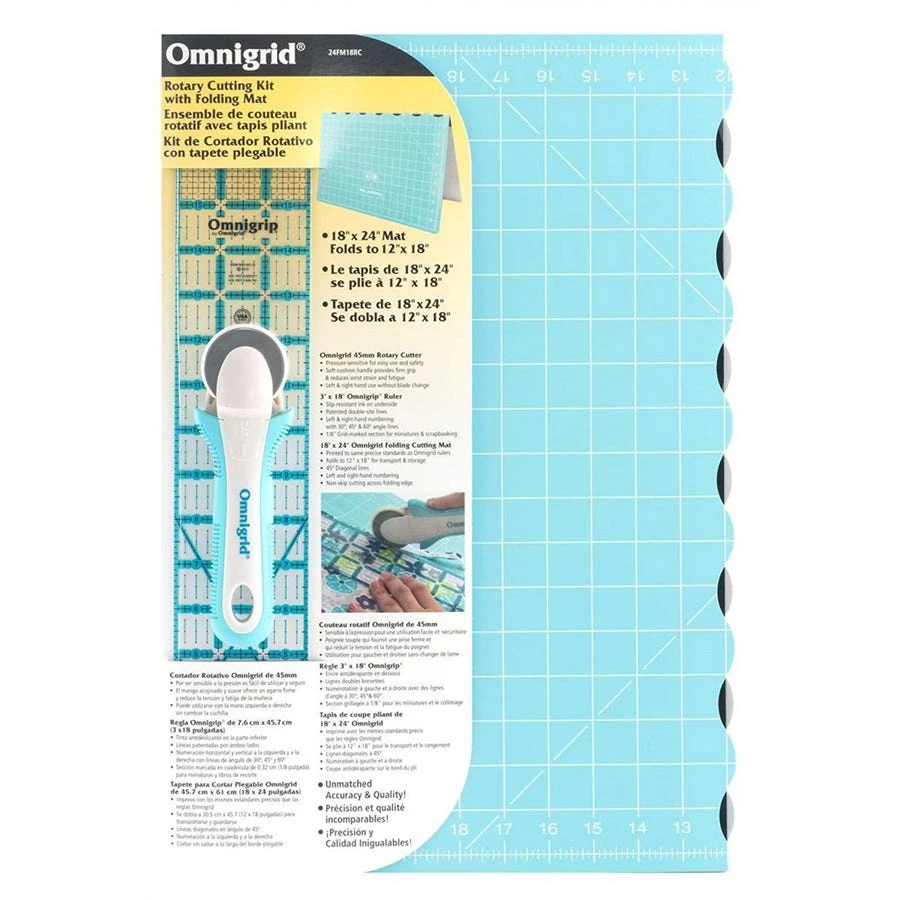 Omnigrid Large Rotary Cutting Kit With Folding MatOmnigrid #24FM18RC 3 Omnigrid Large Rotary Cutting Kit With Folding MatOmnigrid #24FM18RC