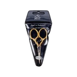 3.5" Gold Handled Embroidery ScissorsPremax #PX1012 -Quilt Muse Shop 3.5inch goldhandledembroideryscissors px1012 package