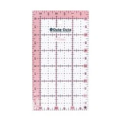 Lori Holt Cute Cuts 3.5" X 6.5" Rectangle RulerBee In My Bonnet #STCC-5541