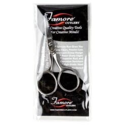 4" Curved Large Ring ScissorsFamore #709SP 7 4" Curved Large Ring ScissorsFamore #709SP -Quilt Muse Shop 4in curved large ring scissors famore 709