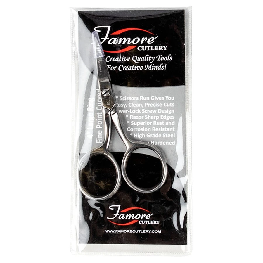 4" Curved Large Ring ScissorsFamore #709SP 5 4" Curved Large Ring ScissorsFamore #709SP - Image 3
