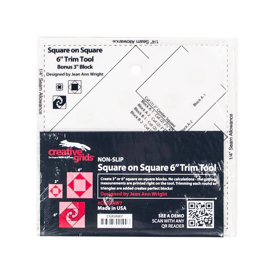 Creative Grids Square On Square 6" Trim ToolCreative Grids #CGRJAW7 3 Creative Grids Square On Square 6" Trim ToolCreative Grids #CGRJAW7