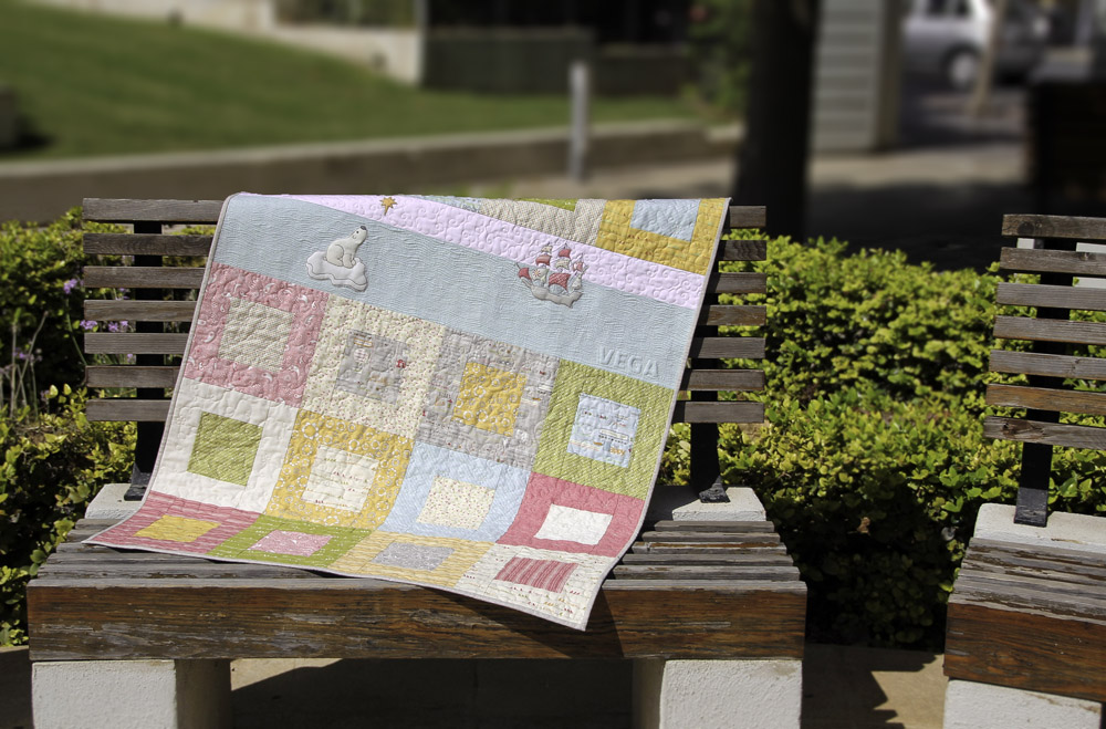 Quilt Muse Shop -Quilt Muse Shop Vegas Applique Ship Polar Bear Baby Quilt 1