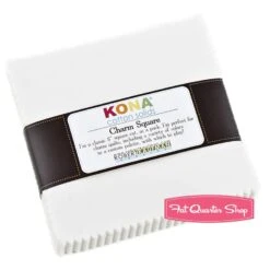 White Kona Cotton Solids Charm PackSKU# CHS-120-42