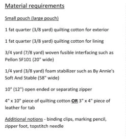 Zippered Basket Pouch Downloadable PDF Sewing PatternAneela Hoey -Quilt Muse Shop ah zipperedbasketpouch requirements 10 22