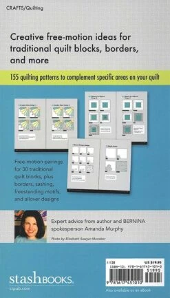 Free Motion Quilting Idea Quilt BookAmanda Murphy #CT11128 -Quilt Muse Shop am free motionquilting rearcover