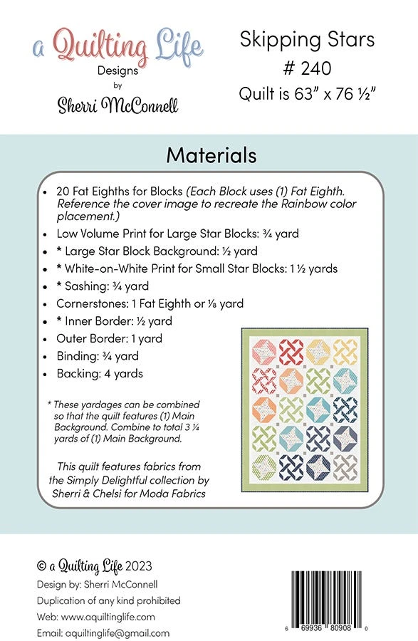 Skipping Stars Downloadable PDF Quilt PatternA Quilting Life Designs 4 Skipping Stars Downloadable PDF Quilt PatternA Quilting Life Designs - Image 2