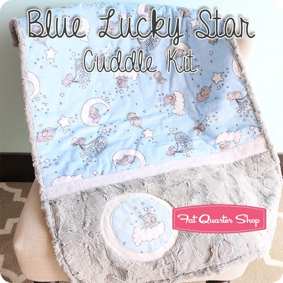 Blue Lucky Star Lullaby Cuddle KitFeaturing Cuddle Fabric By Shannon Fabrics 2 Blue Lucky Star Lullaby Cuddle KitFeaturing Cuddle Fabric By Shannon Fabrics