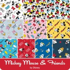 Mickey Mouse & Friends Fat Quarter BundleDisney For Camelot Fabrics -Quilt Muse Shop cc mickeymouseandfriends ydg cs 1