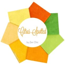 Citrus Spotted Fat Quarter BundleZen Chic For Moda Fabrics