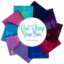 Cool Change Grunge Basics Fat Quarter BundleBasicGrey For Moda Fabrics