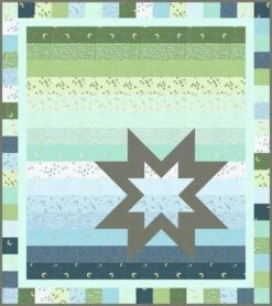 Glacier Among The Stars Quilt KitFeaturing Cozy Cotton Flannel By Robert Kaufman Fabrics -Quilt Muse Shop cozycottonflannel overthemoon amongthestars glacier
