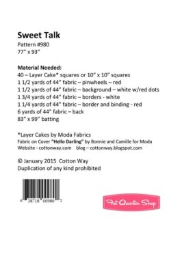 Quilt Muse Shop -Quilt Muse Shop cw sweettalk back 2