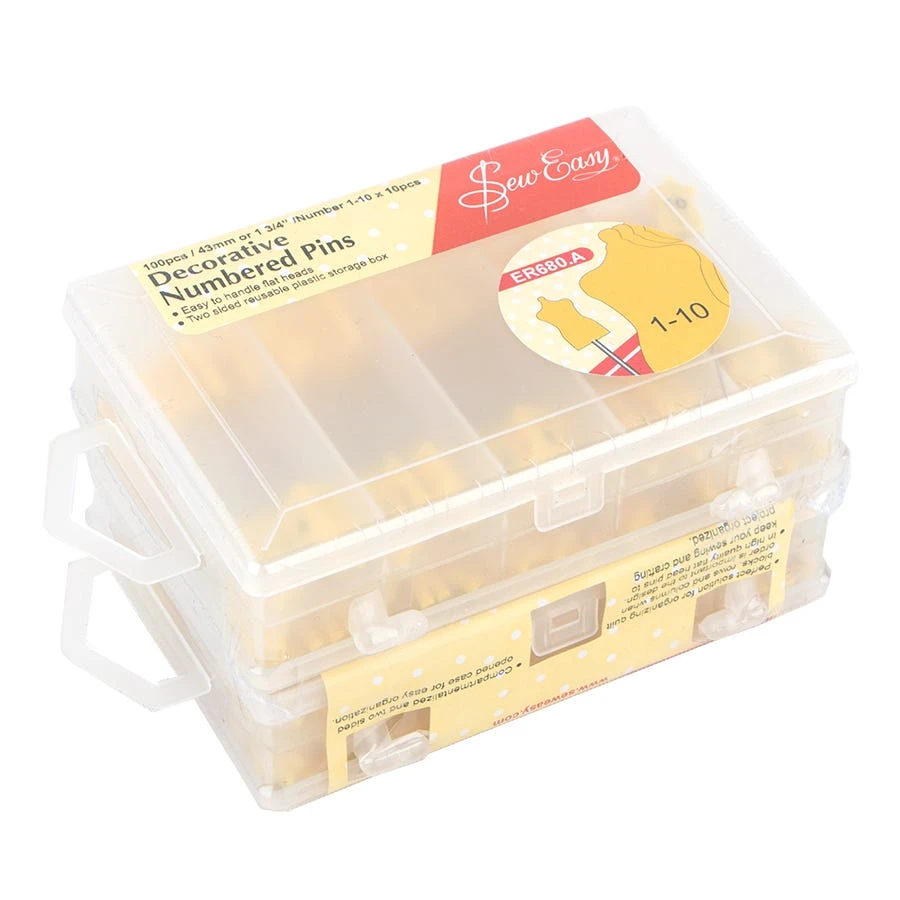 Decorative Numbered PinsSew Easy #ER680CT008 3 Decorative Numbered PinsSew Easy #ER680CT008