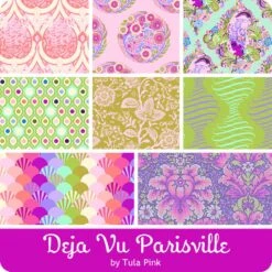 Deja Vu Parisville One Yard BundleTula Pink For Free Spirit Fabrics -Quilt Muse Shop dejavu parisville ydg 900 1 1