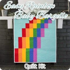 Easy Rainbow Baby Bargello Quilt KitFeaturing Beyond Bella By Annie Brady