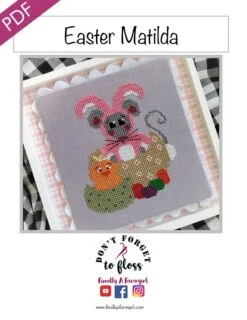 Easter Matilda Downloadable PDF Cross Stitch PatternFinally A Farmgirl