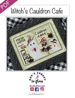 Witch's Cauldron Downloadable PDF Cross Stitch PatternFinally A Farmgirl