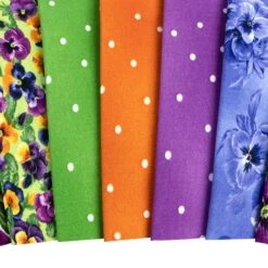 Flowerhouse Brightly So Charm PackDebbie Beaves For Robert Kaufman Fabrics -Quilt Muse Shop flowerhouse brightly so cu3