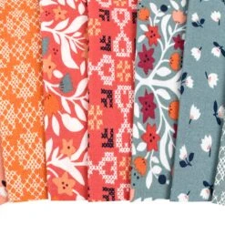 Folk Floral Fat Quarter BundleJo Rose For Lewis & Irene Fabrics -Quilt Muse Shop folk floral cu3