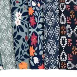 Folk Floral Fat Quarter BundleJo Rose For Lewis & Irene Fabrics -Quilt Muse Shop folk floral cu4