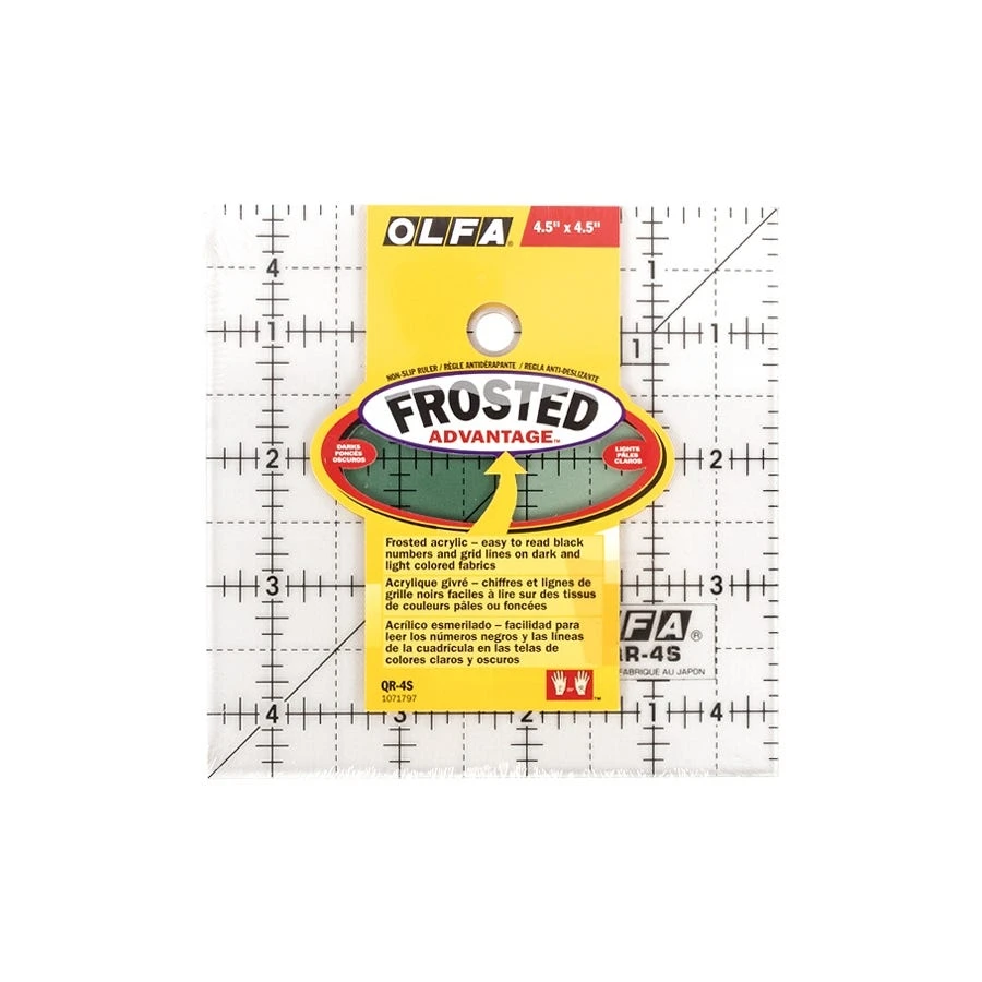 4.5" Frosted Square RulerOlfa #1071797 4 4.5" Frosted Square RulerOlfa #1071797 - Image 2
