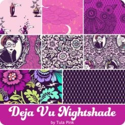 Deja Vu Nightshade One Yard BundleTula Pink For FreeSpirit Fabrics -Quilt Muse Shop fs dejavunightshade ydg cs 2