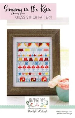 Singing In The Rain Cross Stitch PatternFlamingo Toes