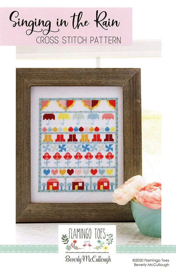 Singing In The Rain Cross Stitch PatternFlamingo Toes 3 Singing In The Rain Cross Stitch PatternFlamingo Toes