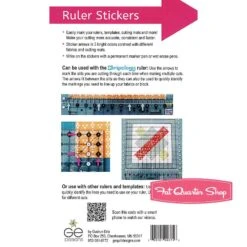 GEasy Ruler StickersG.E. Designs #GE-1100 9 GEasy Ruler StickersG.E. Designs #GE-1100 -Quilt Muse Shop ged rulerstickers back