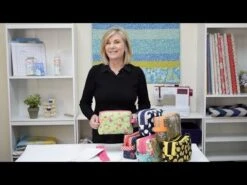 Quilt As You Go Navy Zipper Zippity Do Done Grab 'N Go ToteJune Tailor #JT-1874 -Quilt Muse Shop hqdefault 61 5