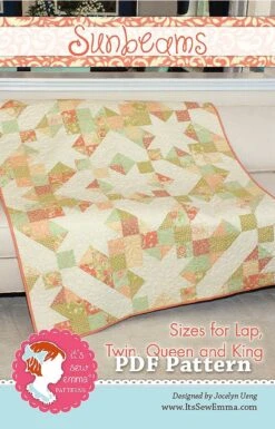 Sunbeams Downloadable PDF Quilt PatternJocelyn Ueng For It's Sew Emma