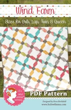 Wind Farm Downloadable PDF Quilt PatternNova Birchfield By It's Sew Emma