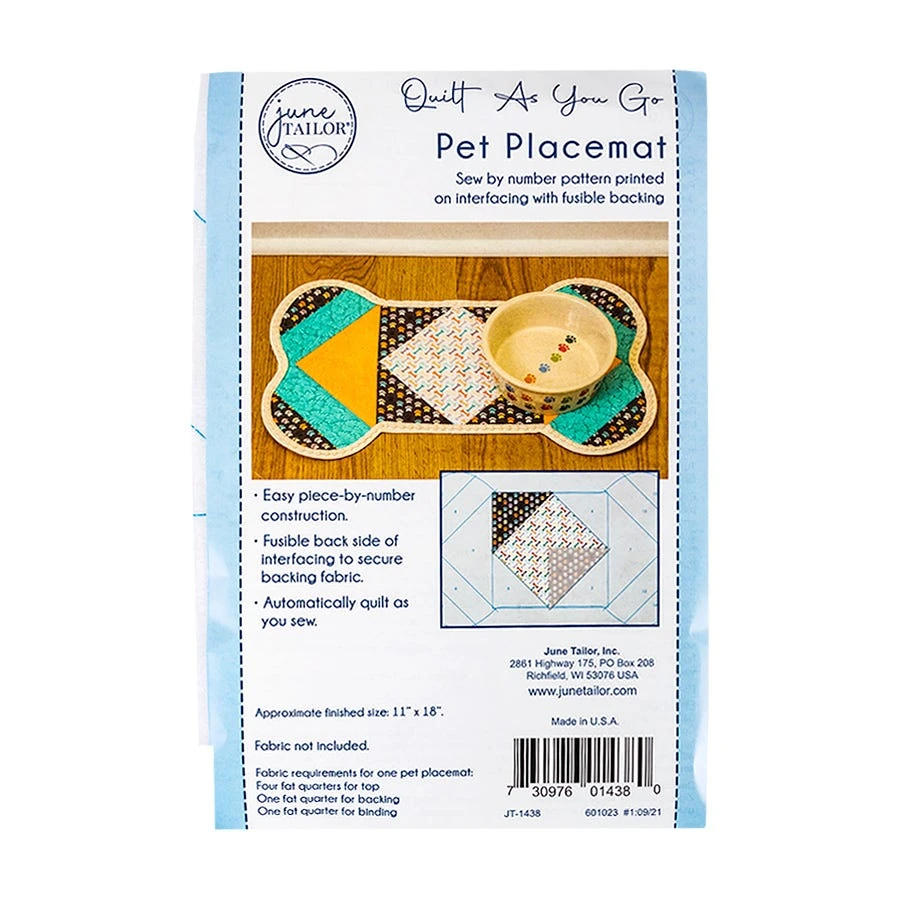 Quilt As You Go Bone Pet PlacematJune Tailor #JT-1438 3 Quilt As You Go Bone Pet PlacematJune Tailor #JT-1438