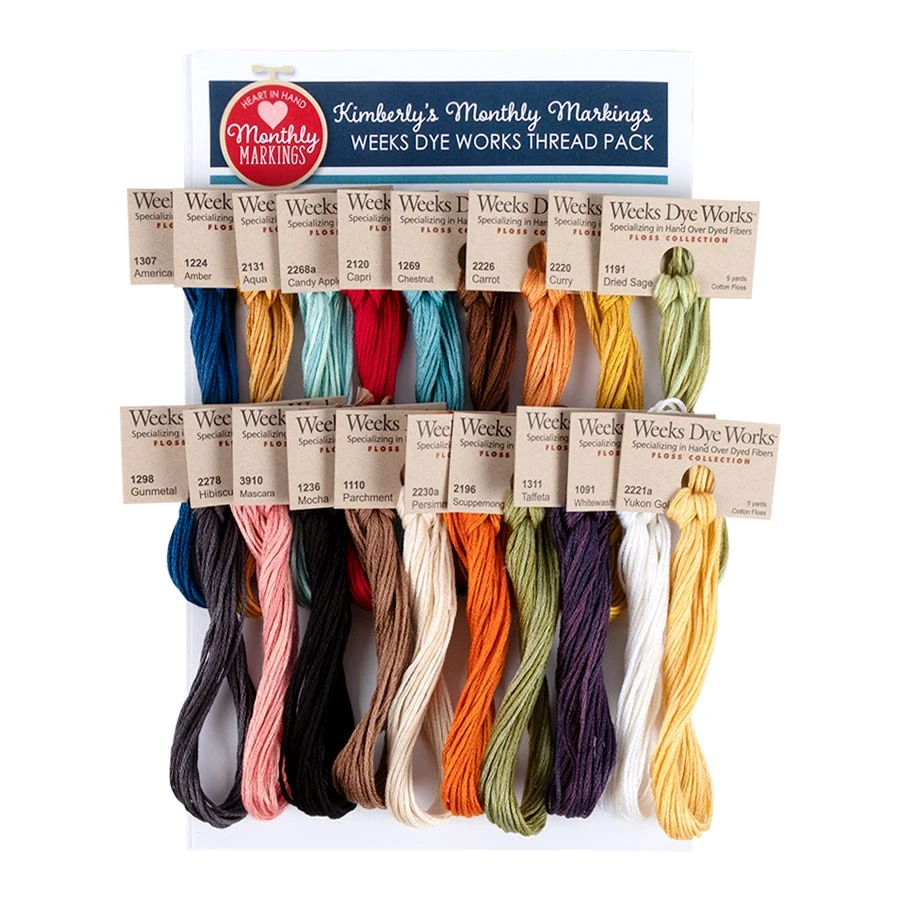 Kimberly’s Monthly Markings Weeks Dye Works Thread PackWeeks Dye Works 3 Kimberly’s Monthly Markings Weeks Dye Works Thread PackWeeks Dye Works