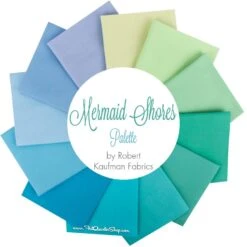 Mermaid Shores Kona Cotton Solids Fat Quarter BundleSKU# FQ-1375-12