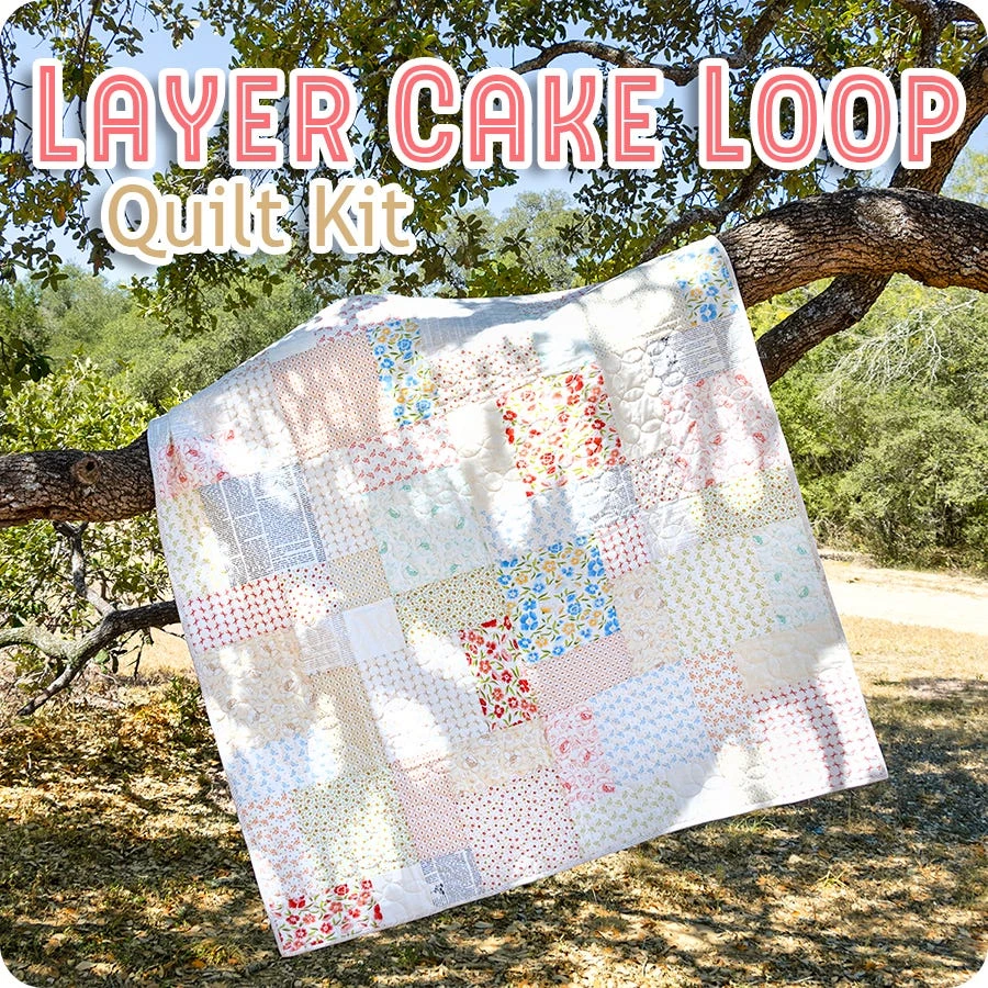 Layer Cake Loop Quilt KitFeaturing Linen Cupboard By Fig Tree Quilts 3 Layer Cake Loop Quilt KitFeaturing Linen Cupboard By Fig Tree Quilts