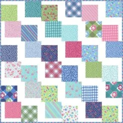 Layer Cake Tumble Quilt KitFeaturing Picnic Pop By Me & My Sister Designs -Quilt Muse Shop lctumble 63.5x63.5