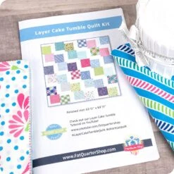Layer Cake Tumble Quilt KitFeaturing Picnic Pop By Me & My Sister Designs -Quilt Muse Shop lctumble picnic pop qk 1