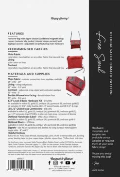 Free Soul Sewing PatternSallie Tomato #LST157 -Quilt Muse Shop lst157 1