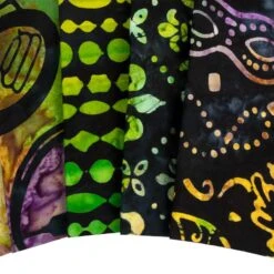 Mardi Gras Artisan Batiks Charm PackLunn Studios For Robert Kaufman Fabrics -Quilt Muse Shop mardi gras artisan batiks fq cu3