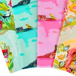Megafauna Everglow One Yard BundleTula Pink For Free Spirit Fabrics -Quilt Muse Shop megafaunaeverglow hyb cu1 2