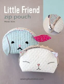 Little Friend Zip Pouch Downloadable PDF Sewing PatternMinki Kim