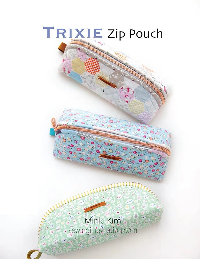 Trixie Zip Pouch Downloadable PDF Sewing PatternMinki Kim 3 Trixie Zip Pouch Downloadable PDF Sewing PatternMinki Kim